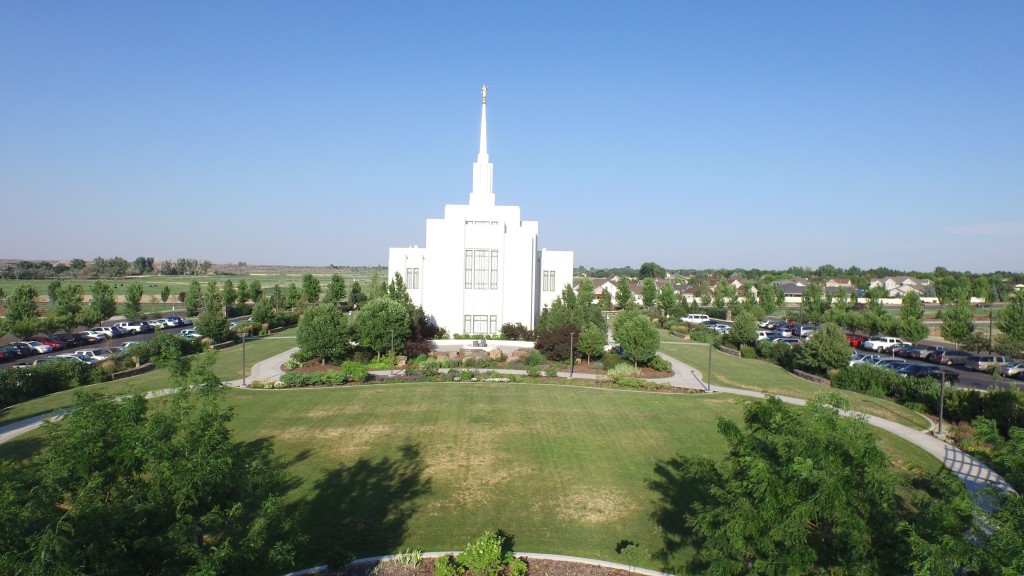 Twin Falls, ID Aerial of temple