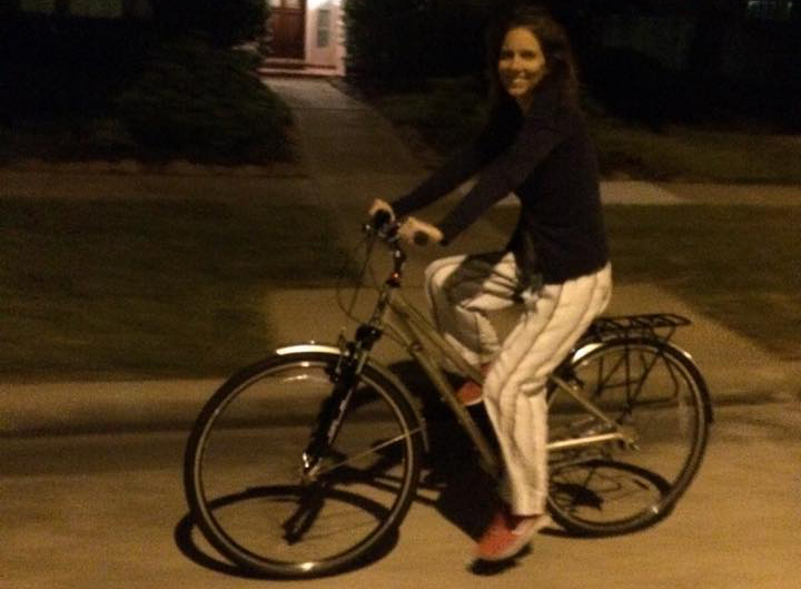 tiffany riding new bike